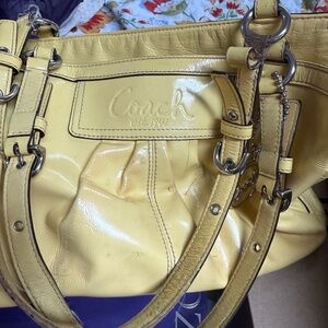 Yellow coach bag